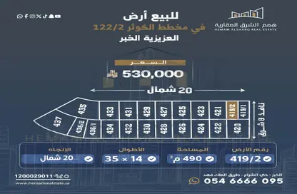 Land - Studio for sale in Al Kawthar - Al Khubar - Eastern